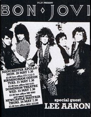 magazine ad for the Bon Jovi tour