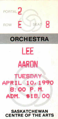 Ticket from Regina 1990