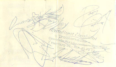 Back of ticket autographed