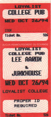Ticket Belleville Oct 26, 1994