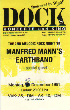 Ticket from Docks/Hamburg 1991