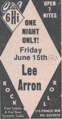 Ad for show in St. John,NB. Canada 1990