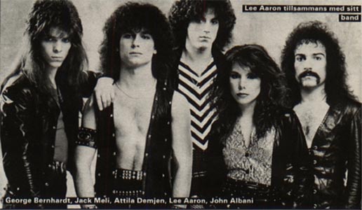 Lee Aaron with band 1984