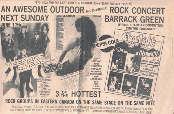 Ad for show in St. John,NB,Canada 1984