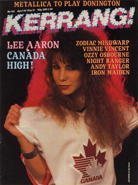 Lee Aaron Cover of Kerrang 1987
