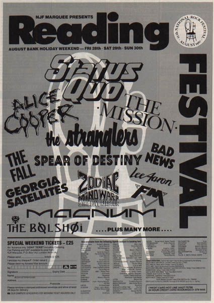 Ad for Reading Festival 1987