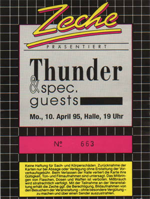 Ticket Bochum April 10, 1995